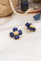 Pearl & Saphire Boucles d'oreilles